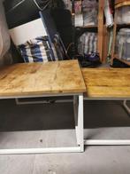 2 stuks Salontafel Mango hout 65x65 en 50x50, Huis en Inrichting, Tafels | Salontafels, Ophalen, Gebruikt, 50 tot 100 cm, Vierkant