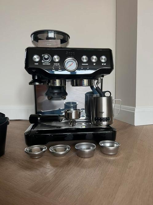 Sage the Barista Express Espressomachine - Zwart, Witgoed en Apparatuur, Koffiezetapparaten, Zo goed als nieuw, Gemalen koffie