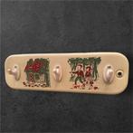 Retro keuken ophangrekje. 3 haakjes voor thee/handdoek., Ophalen of Verzenden