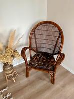 Vintage rotan fateuil / stoel, Ophalen, Gebruikt, Bruin, Eén