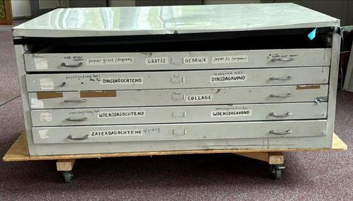 Tekenladekast, papierkast, opknapper: gratis., Huis en Inrichting, Kasten | Ladekasten, Gebruikt, Minder dan 100 cm, 25 tot 50 cm