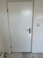 Opdek deur linksdraaiend wit, Doe-het-zelf en Verbouw, Deuren en Horren, 80 tot 100 cm, Gebruikt, Hout, Ophalen