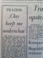 BOKSEN: Cassius Clay heeft Joe Frazier onderschat (1971), Ophalen of Verzenden, 1960 tot 1980, Knipsel(s)