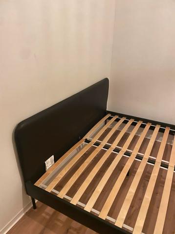 Ikea Slattum bedframe 140cm zwart leerlook - afbeelding 5
