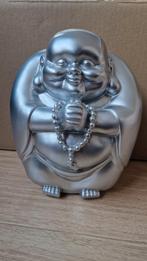 Invotis Happy Buddha spaarpot - zilver - ca. 23 x 18 cm, Ophalen of Verzenden, Zo goed als nieuw