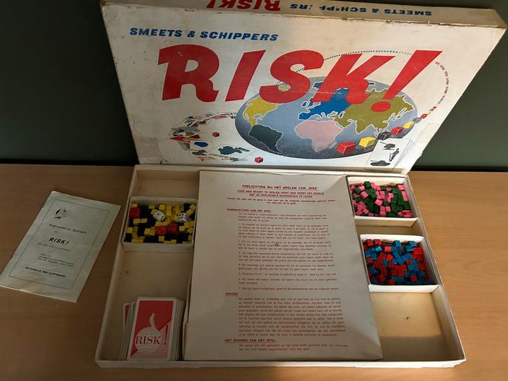 Risk uit de jaren ‘60, Hobby en Vrije tijd, Gezelschapsspellen | Bordspellen, Gebruikt, Een of twee spelers, Drie of vier spelers