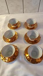 Gouden kopjes en schotels Bareuther Waldsassen Bavaria, Ophalen, Gebruikt, Overige stijlen, Kop(pen) en/of Schotel(s)