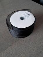 Flinke Rol Organza Zwart Band/Lint Top Kwaliteit!  TEAB, Hobby en Vrije tijd, 120 cm of meer, Zwart, Ophalen of Verzenden, Katoen