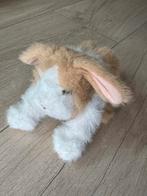 Knuffel Konijn Bruin Wit, Ophalen of Verzenden, Gebruikt, Konijn