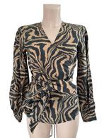 Ganni shirt lange mouw S, Bruin, Ganni, Ophalen of Verzenden, Zo goed als nieuw