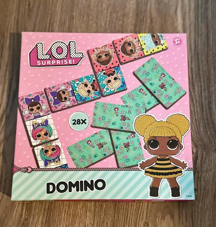 LOL Surprise domino – compleet spel (3+), Hobby en Vrije tijd, Gezelschapsspellen | Kaartspellen, Gebruikt, Ophalen of Verzenden