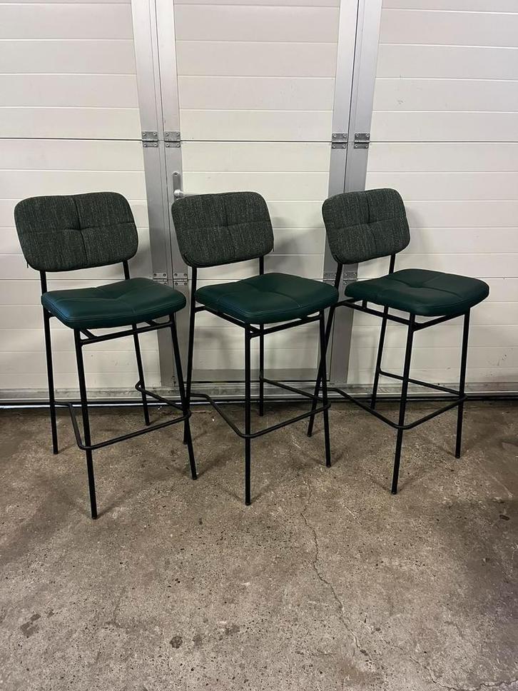 3 stuks luxe horeca restaurant barkrukken Satelliet, Huis en Inrichting, Barkrukken, Zo goed als nieuw, 60 tot 90 cm, Metaal, 3 krukken