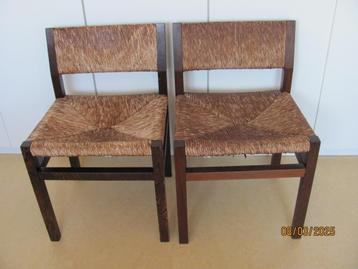 VINTAGE wengé EETKAMERSET biezen VISSER tafel 6x stoel 60 70 beschikbaar voor biedingen