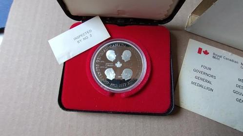 Grote zilver jubileum PP munt four gouverneurs 1952-1977 RCM, Postzegels en Munten, Edelmetalen en Baren, Zilver, Ophalen of Verzenden