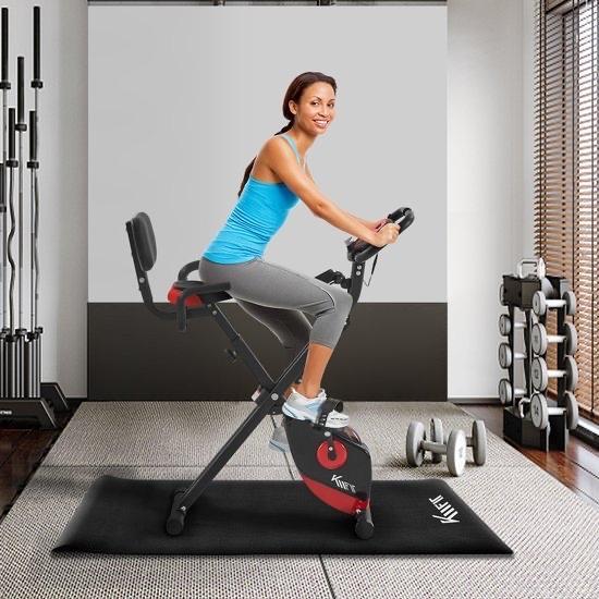 KM-Fit Hometrainer - fitnessfiets- 2in1 - ZGAN, Sport en Fitness, Fitnessapparatuur, Zo goed als nieuw, Hometrainer, Benen, Metaal