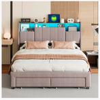 Bed 160*200 nieuwstaat, Ophalen, 200 cm, Grijs, 160 cm