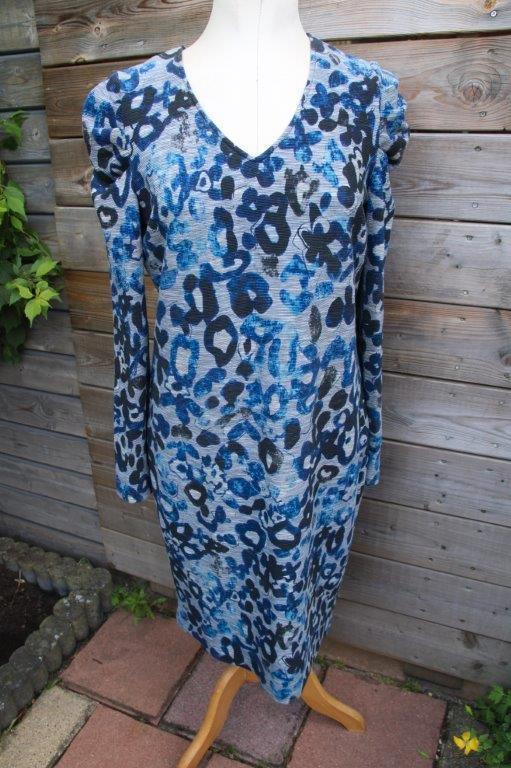 Jurk grijs/ blauw Caroline Biss mt 42 Vaste prijs, Kleding | Dames, Jurken, Zo goed als nieuw, Maat 42/44 (L), Blauw, Ophalen of Verzenden