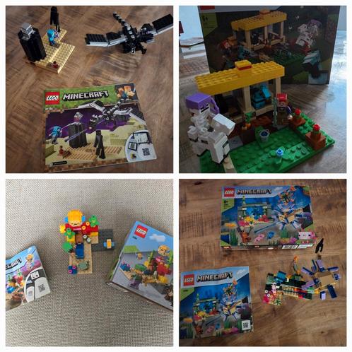 4 mooie en complete Minecraft Lego sets, Kinderen en Baby's, Speelgoed | Duplo en Lego, Zo goed als nieuw, Lego, Complete set