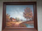 Henner Knauf Schilderij - Landschap met Boerderijen, Antiek en Kunst, Ophalen