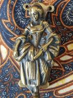 Mooie antieke deurklopper uit Engeland met een vrouw 9,5 cm., Ophalen of Verzenden, Koper