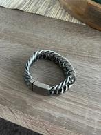 Zilveren schakelarmband, Sieraden, Tassen en Uiterlijk, Armbanden, Ophalen, Zo goed als nieuw, Zilver, Staal