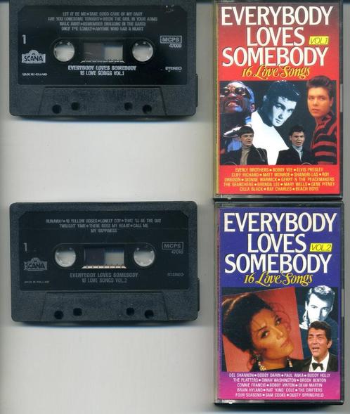 Everybody Loves Somebody VOL. 1 & 2 32 nrs 2 cassettes ZGAN, Cd's en Dvd's, Cassettebandjes, Zo goed als nieuw, Origineel, Verzamelalbums