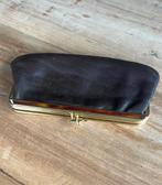 Lederen clutch jaren 50, Sieraden, Tassen en Uiterlijk, Portemonnees, Overige merken, Gebruikt, Bruin, Verzenden