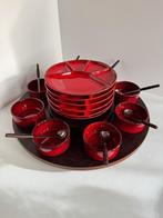 Vintage lazy susan fondue of snack set, Huis en Inrichting, Overige materialen, Gebruikt, Overige typen, Ophalen of Verzenden