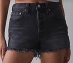 H&M korte zwarte spijkerbroek, donker grijs jeans short, 38, Maat 38/40 (M), H&M, Kort, Zwart