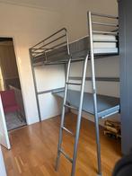 Mooie metalen hoogslaper met studeerplek, Ophalen, 100 cm, Hoogslaper, Eenpersoons