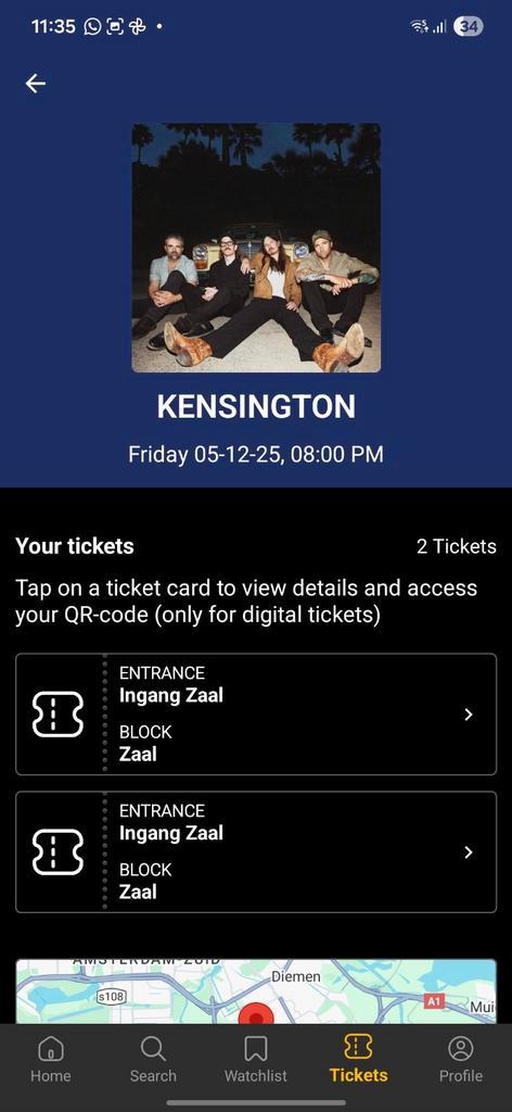 Kensington Ziggo Dome 5 december 2025, Tickets en Kaartjes, Concerten | Pop, Twee personen, December