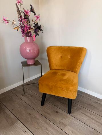 fauteuil - zo goed als nieuw - velvet beschikbaar voor biedingen