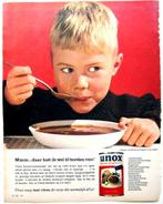50+ vintage advertenties reclames Unox soep 1960-75 kinderen, Ophalen of Verzenden, Gebruikt, Overige typen
