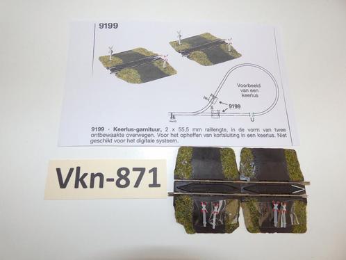 Vk-871 N Spoor Keerlus Garnituur 9199 Fleischmann Piccolo, Hobby en Vrije tijd, Modeltreinen | N-Spoor, Zo goed als nieuw, Rails