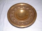 prachtige antieke koperen koper schaal op voet, Ophalen of Verzenden, Koper