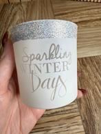 Riviera Maison sparkling winter days waxinelichtje glas, Huis en Inrichting, Woonaccessoires | Kandelaars en Kaarsen, Ophalen of Verzenden