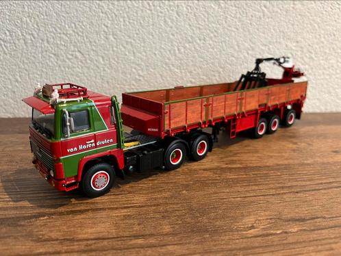 WSI Scania 140 6x2 VHB Van Haren Druten met stenentrailer, Hobby en Vrije tijd, Modelauto's | 1:50, Nieuw, Bus of Vrachtwagen