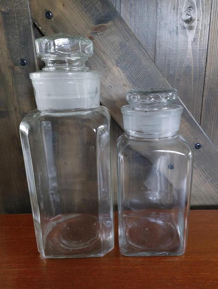 Snoeppot/voorraadpot met stop, glas, Huis en Inrichting, Keuken | Keukenbenodigdheden, Gebruikt, Ophalen