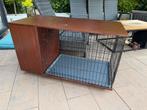 Omlet honden bench / hondenbench incl kast donkerbruin, Dieren en Toebehoren, Ophalen, Zo goed als nieuw, 65 tot 100 cm
