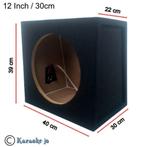 Subwoofer kist MDF 12 inch 30 Cm 27 Liter, ., Nieuw, Ophalen of Verzenden, .