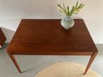 Midcentury vintage teak eettafel uitschuifbaar, Ophalen, Gebruikt, 50 tot 100 cm, Vijf personen of meer