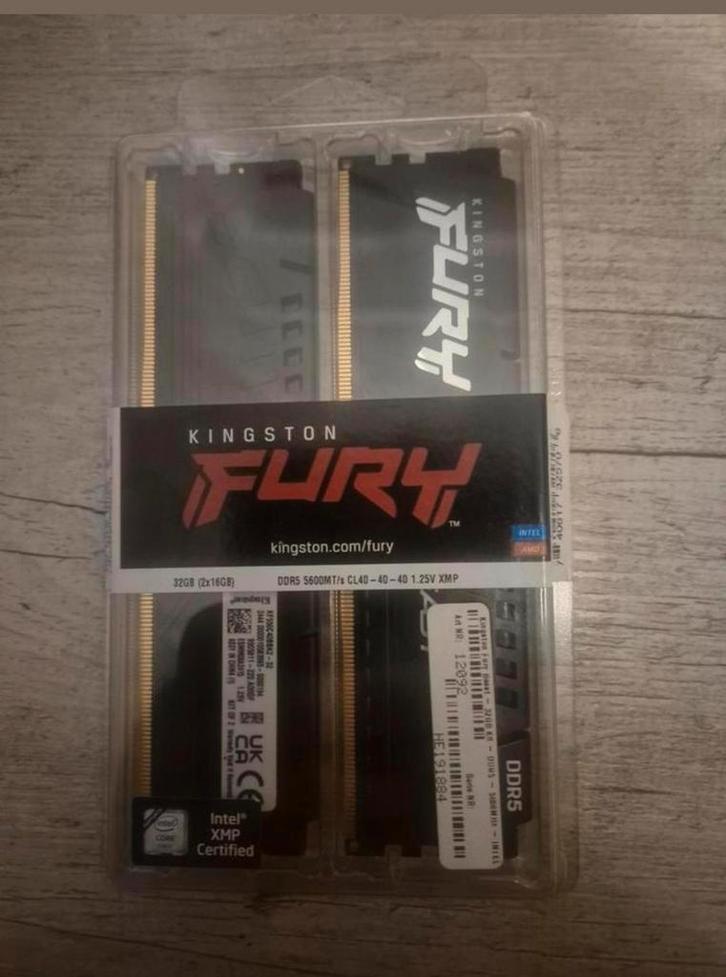 Kingston Fury Beast DDR5 32GB (2x16GB) - Nieuw!, Computers en Software, RAM geheugen, Gebruikt, Desktop, 32 GB, DDR5, Ophalen of Verzenden