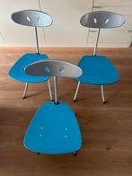 Blauwe klapstoelen, Ophalen, Gebruikt, Drie, Blauw