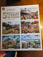 King puzzels 5 x 1000 stukjes compleet, Ophalen, 500 t/m 1500 stukjes, Gebruikt