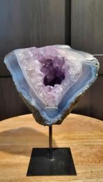 Agaat met amethist op standaard, Ophalen of Verzenden
