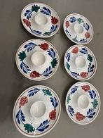 Boerenbont , Barnevelder eierdopjes 6x, Gebruikt, Overige typen, Ophalen of Verzenden, Aardewerk