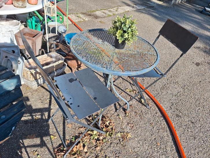 Bistro setje   /  tuinsetje, Tuin en Terras, Tuinsets en Loungesets, Gebruikt, Tuinset, Overige materialen, 2 zitplaatsen, Bijzettafel