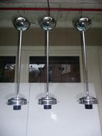 lampen pendels/chromen pendels/schoollampen/gispen lampen, Huis en Inrichting, Lampen | Hanglampen, Ophalen of Verzenden, Metaal