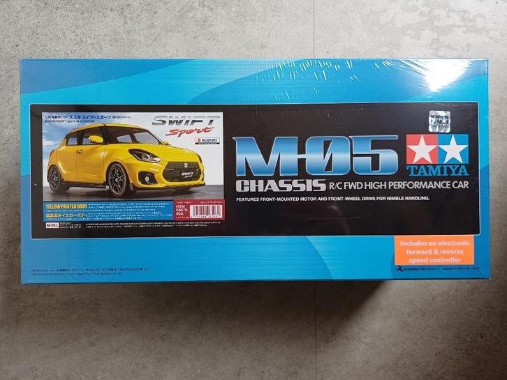 Tamiya 58679 RC Suzuki Swift Sport M-05 Yellow painted Nieuw, Hobby en Vrije tijd, Modelbouw | Radiografisch | Auto's, Nieuw, Auto onroad