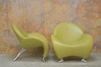 ZGANieuw limegroene Leolux Papageno design fauteuil, Huis en Inrichting, Fauteuils, Leolux, Leolux, Design, 75 tot 100 cm